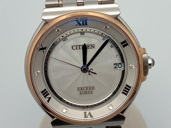 CITIZEN 腕時計 EXCEED EUROS H111-T020763 電波ソーラー ベルト約19cm AS7076-51A