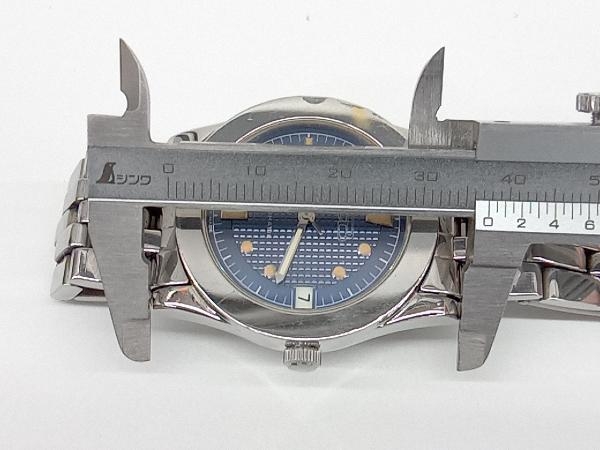 ジャンク GIANNI BULGARI ジャンニブルガリ GB TIMEO 411502SX 自動巻 オートマティック デイト ブルー文字盤_画像6