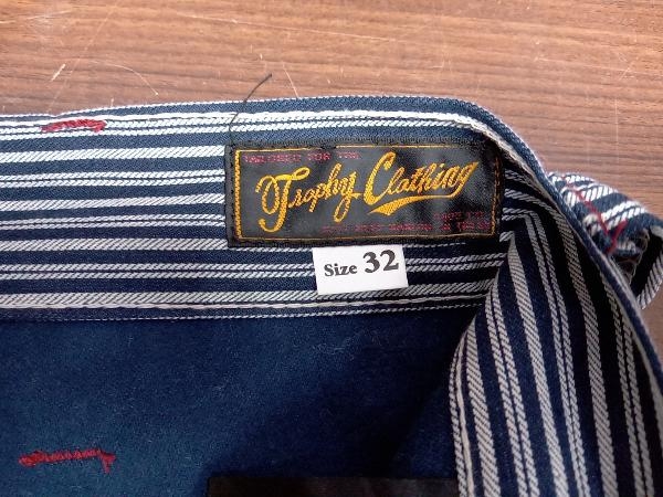 Trophy Clothing| Trophy k Rossi ng| полоса рисунок джинсы |32 дюймовый | оттенок голубого 