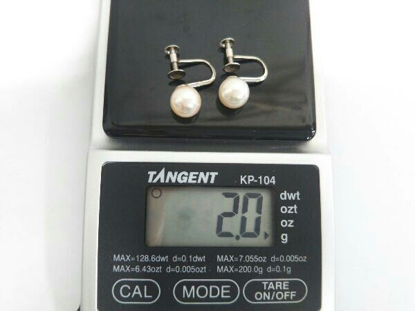 Pt900 platinum earrings gross weight 2.0g lady's accessory 