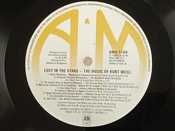 【LP】Kurt Weill Lost in the Stars AMA 5104_画像5