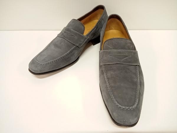 FERRANTEfe Ran te монета Loafer серый примерно 26.0cm Италия производства 