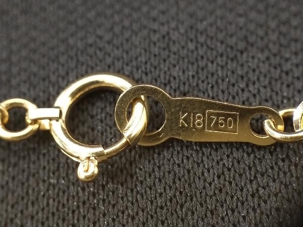 K18 18金 YG デザイン チェーン ブレスレット イエローゴールド 3.0g 18cm 店舗受取可の画像4