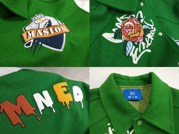 冬 MAISON EMERALD (ME) メゾン エメラルド Rose emblem BASEBALL JACKET スタジャン スタジアムジャンパー MA-1 ボンバージャケット L_画像5