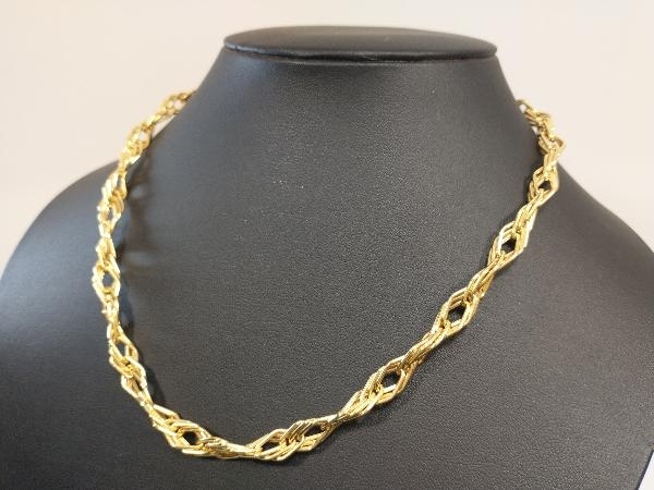 【楽天スーパーセール】 ねじり 太め 幅7mm 44cm 23.4g デザインネックレス K18 捻り 店舗受取可 ゴールド 18金 YG 18K イエローゴールド