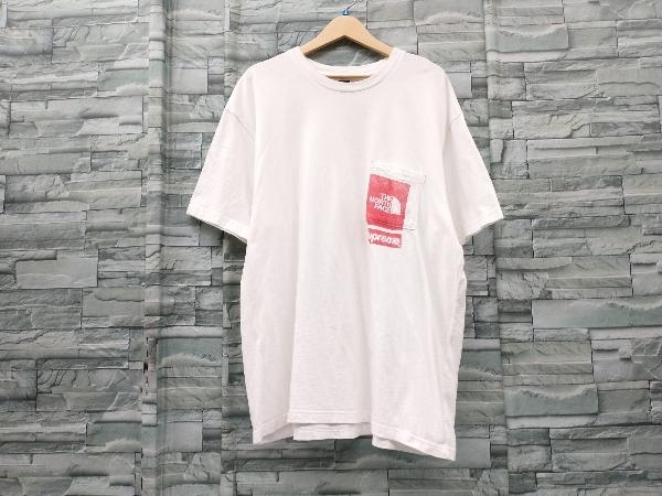 THE NORTH FACE × SUPREME/NT023091/Printed Pocket Tee/半袖Tシャツ/L/ザノースフェイス/シュプリーム/ホワイト/プリンテッドポケットT