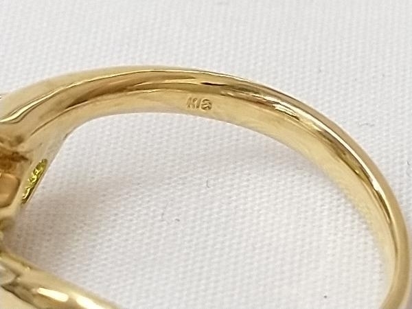 K18 750 ゴールド カラーストーン0.79ct ダイヤ0.02ct リング 指輪 3.4g #10_画像6