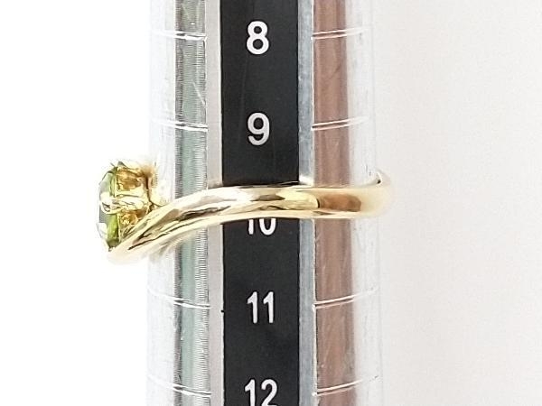 K18 750 ゴールド カラーストーン0.79ct ダイヤ0.02ct リング 指輪 3.4g #10_画像9