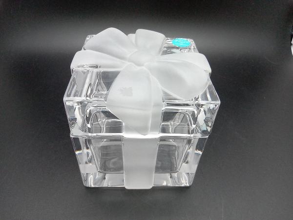 TIFFANY＆Co. クリスタルBOX アクセサリーケース リボン プレゼントモチーフ ジュエリーボックス_画像1