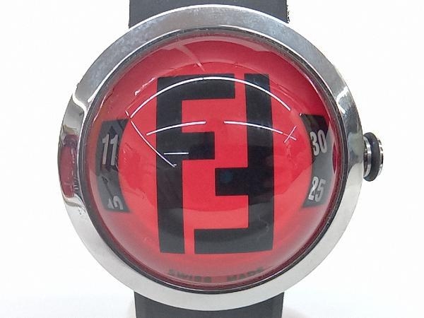 FENDI　フェンディ　FF　ブゾラ　8010G　レッド×ブラック　電池式　クォーツ　腕時計 店舗受取可_画像2