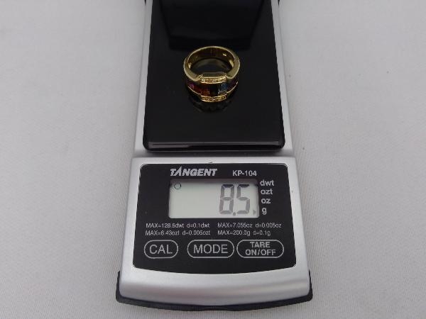 K18 ゴールド #10 8.5g ダイヤモンド付き 0.07刻印 マルチカラー 店舗受取可
