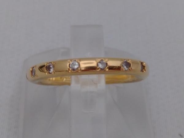 agete アガット K18 ゴールド ♯7 ダイヤモンド 0.11ct 3.6g ブランドアクセサリー 店舗受取可の画像1