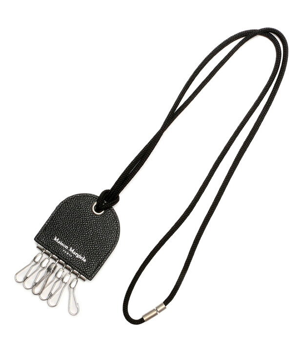 品質のいい Necklace Leather Chain Key MARGIELA MAISON メゾン・マルジェラ 店舗受取可 ブラック キーチェーンレザーネックレス キーケース