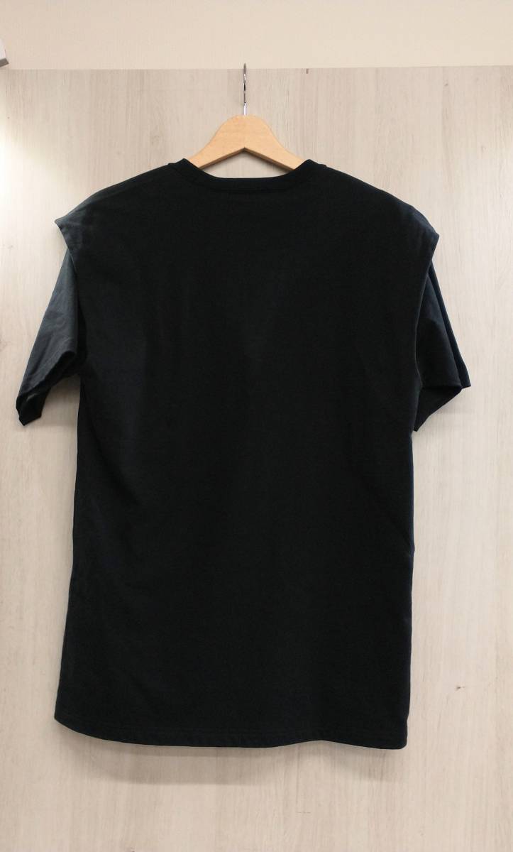 夏 JOHN LAWRENCE SULLIVAN ジョンローレンスサリバン 半袖Tシャツ COTTON TUCKED SHOULDER SS TEE 5B010-0119-54 S BLACK_画像2