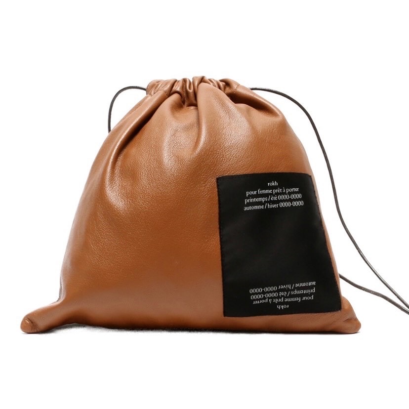 Rokh pouch bag Brown Lamb Nappa Leatherrok store receipt possible 