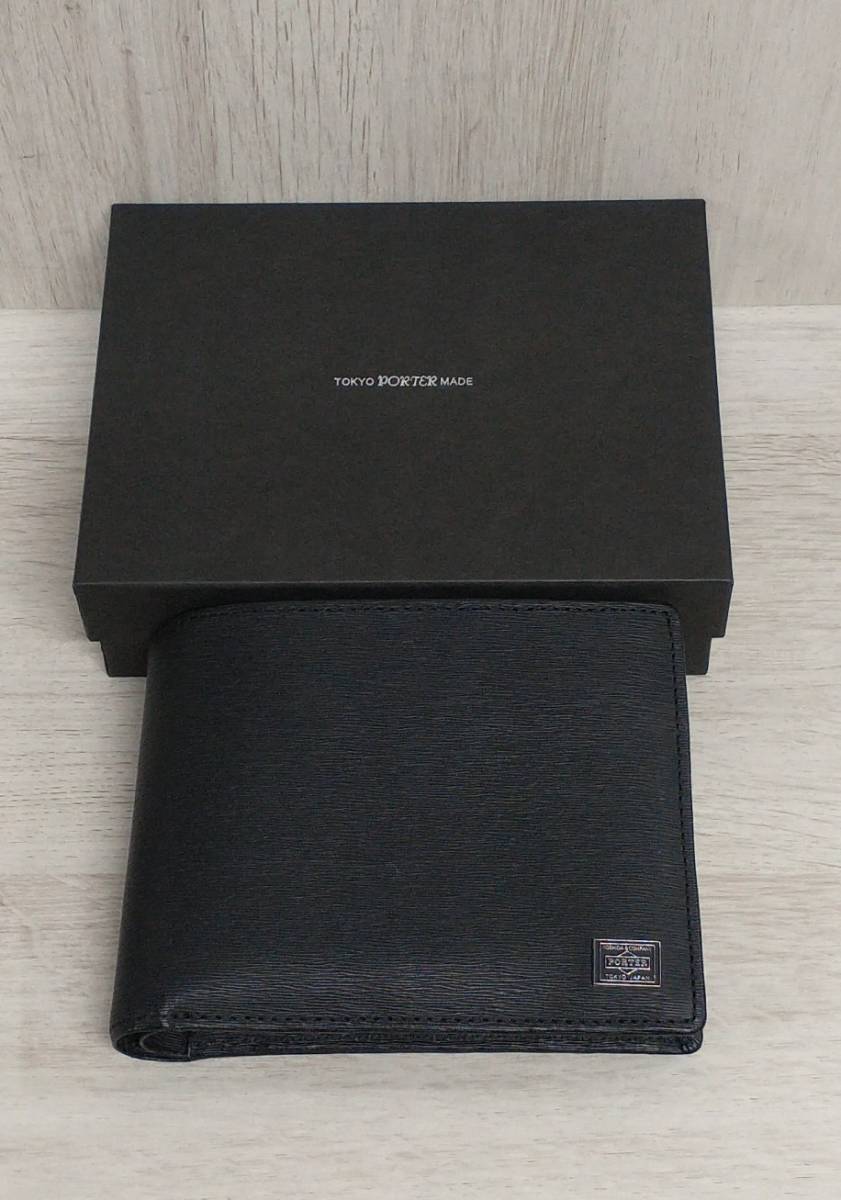 PORTER CURRENT 二つ折り財布 メンズ ブラック ポーターカレント 日本製 店舗受取可