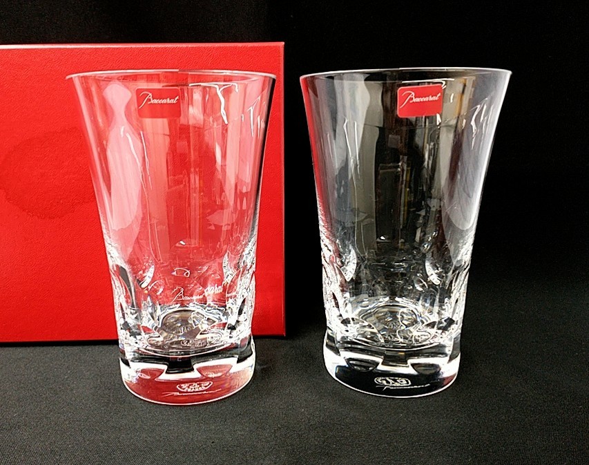 バカラ タンブラー グラス Lサイズ ベルーガ 2010年 2客 ペアグラス ブランド食器 クリスタルガラス 箱付き
