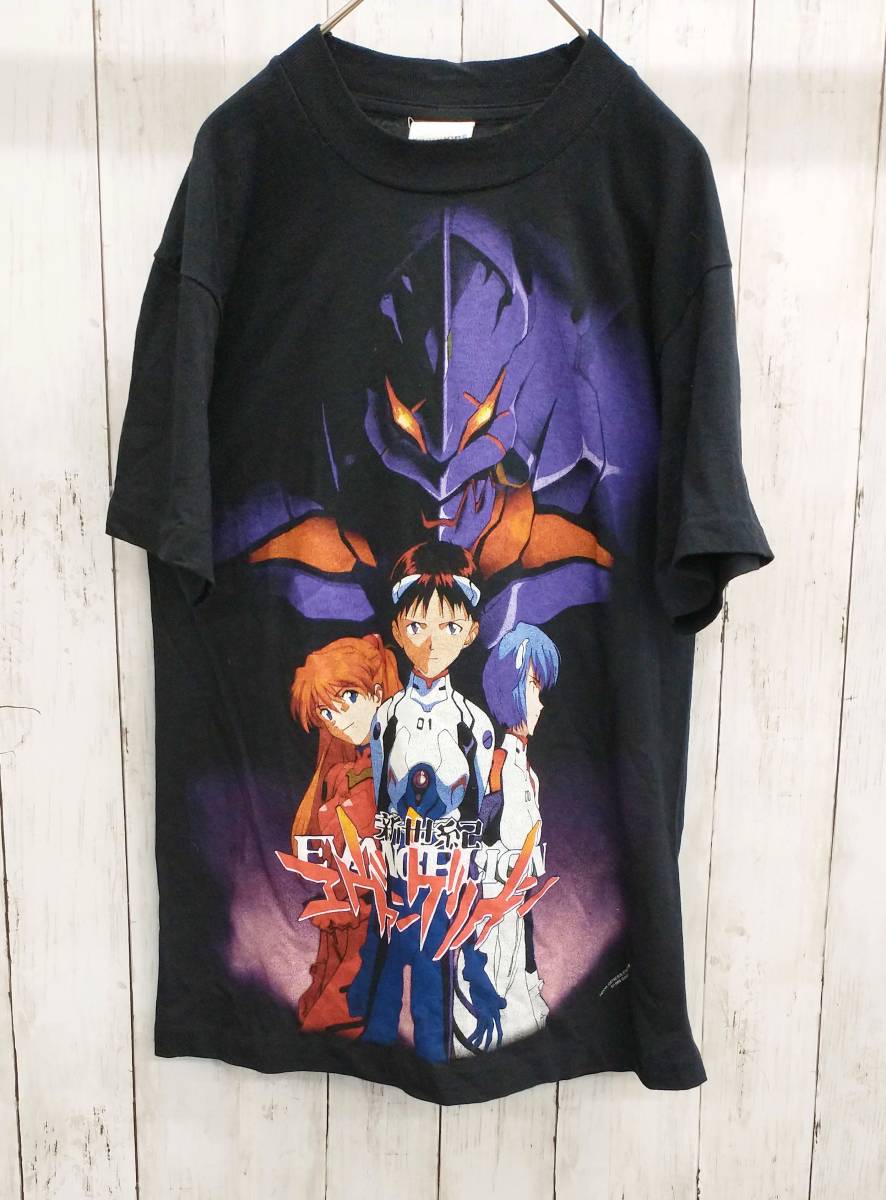 SCREEN STARS/ 新世紀エヴァンゲリオン /半袖Tシャツ/90s/ 古着/ ブラック_画像1