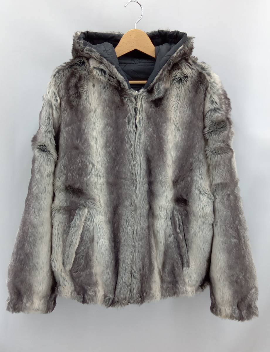 素敵でユニークな ★ Supreme シュプリーム Faux Fur Reversible Hooded Jacket ブルゾン リバーシブル サイズサイズM ブラウン系 冬 ジャンパー、ブルゾン