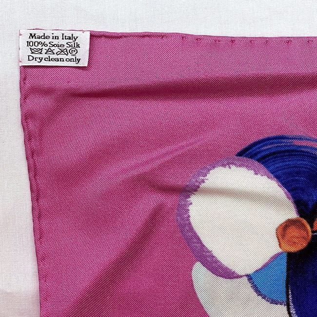 クリスチャン ディオール スカーフ ピンク マルチカラー 美品 クリーニング済み 100％ シルク 中古_画像5