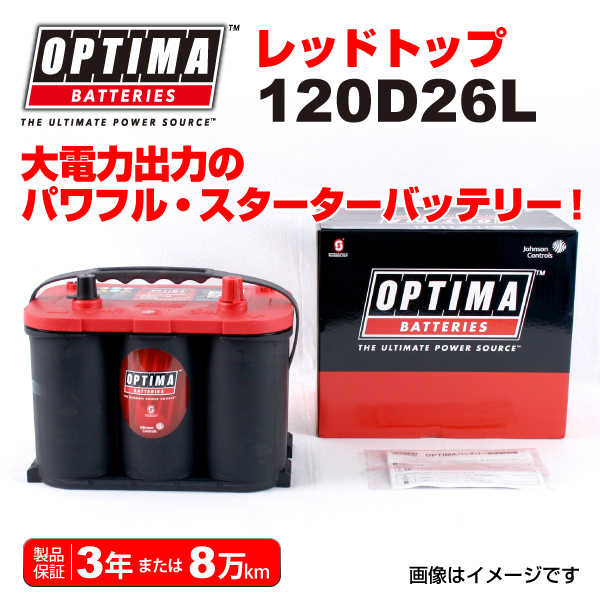 120D26L ミツビシ パジェロ OPTIMA 50A バッテリー レッドトップ RT120D26L 送料無料_画像1