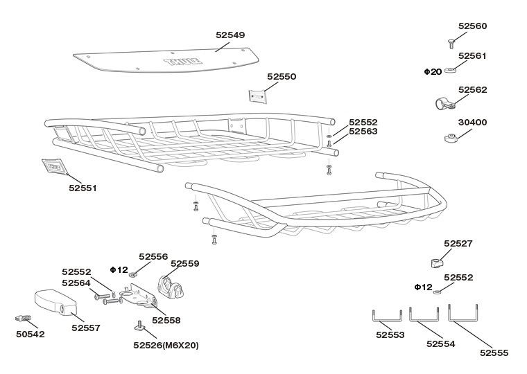 TH1500052559 THULE スペアパーツ マウントパーツ キャニオン (バスケット Thule Canyon 859XT) 送料無料_画像2