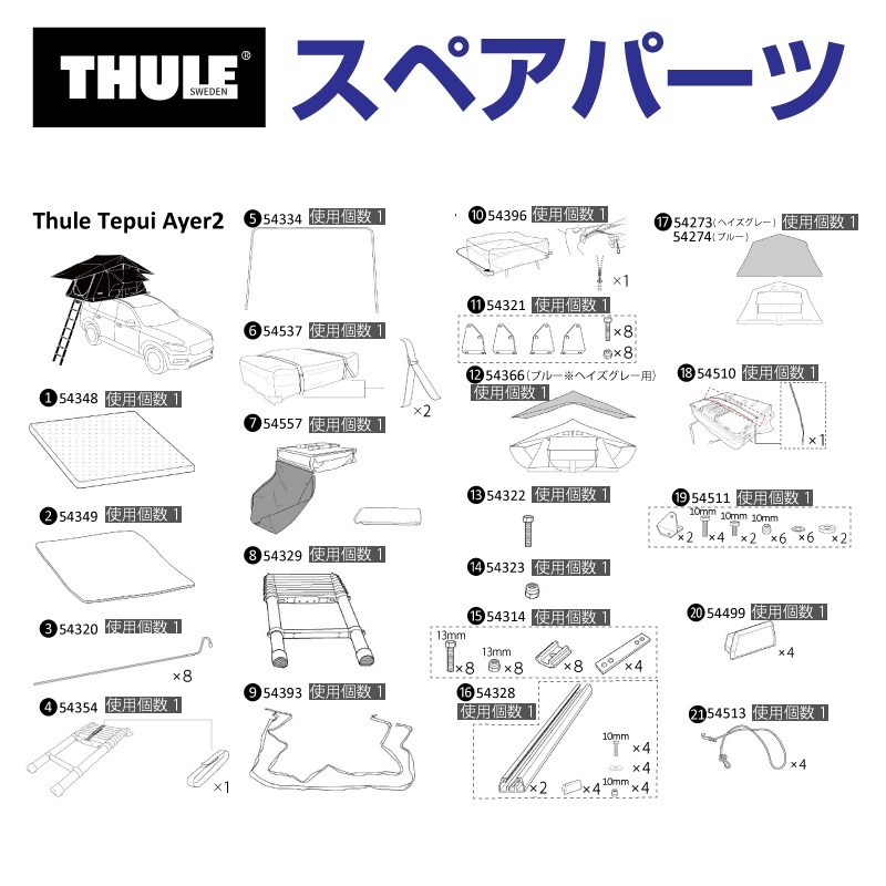 TH1500054323 THULE スペアパーツ ナイロンロックナット M8 X 1.25 (ルーフトップテント Thule Tepui Ayer2) 送料無料_画像1