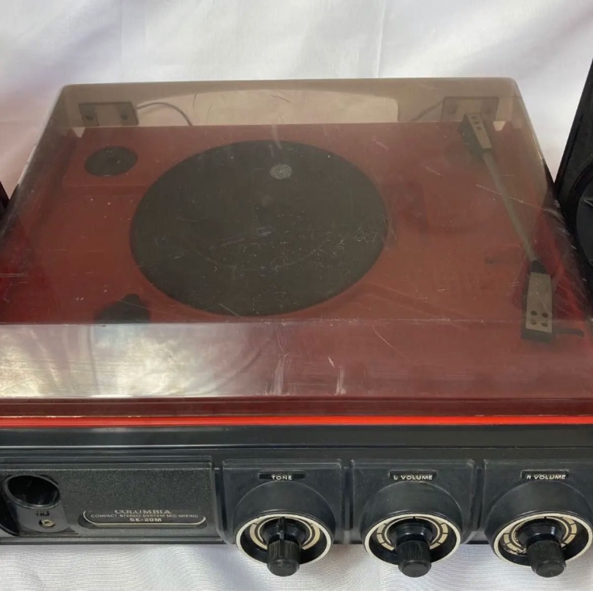 1970年代COLUMBIAレコードプレイヤーSE-20M スピーカー付きレトロ