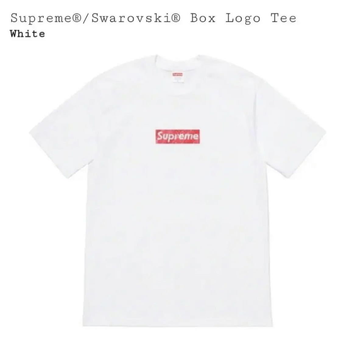 Ｍサイズ 25周年 Supreme Swarovski Box Logo Teeシュプリーム