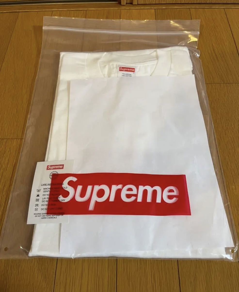 【新品　送料無料　国内正規品】Ｍサイズ　25周年 Supreme Swarovski Box Logo Teeシュプリーム　ワロフスキー ボックスロゴ　Tシャツ　白