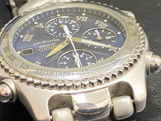 SEIKO セイコー 7T52-7000 1/100 クロノグラフ メンズ クオーツ SEIKO セイコー 7T52-7000 1/100 クロノグラフ メンズ クオーツ