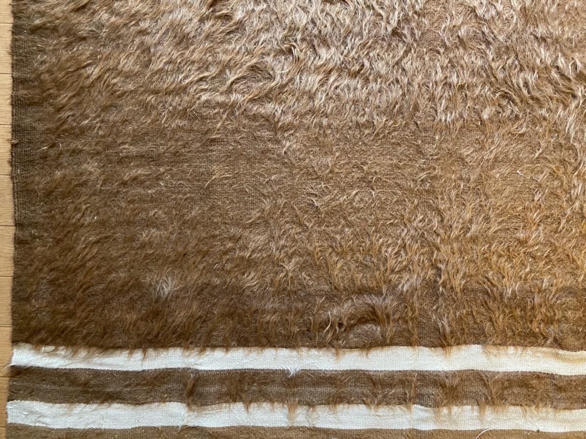 トルコ発アンティークのシイルトバッタニエ/大変貴重日本入手困難/アンゴラ山羊モヘアで織られた毛布/122×162/ソファカバーベッドカバーに_画像9