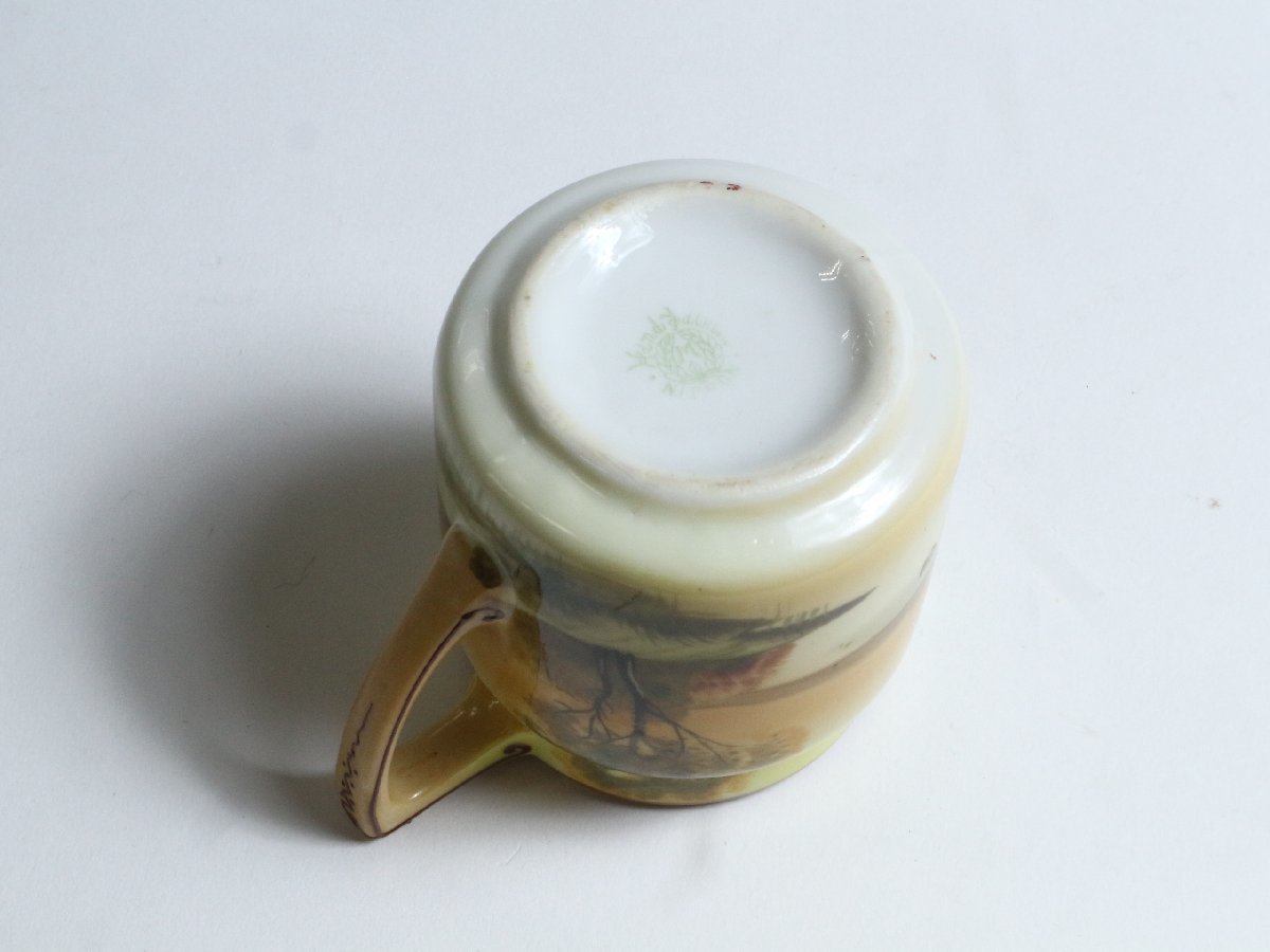  Old Noritake lake . map creamer M-NIPPON seal 1910-1921 year about / Noritake scenery map 