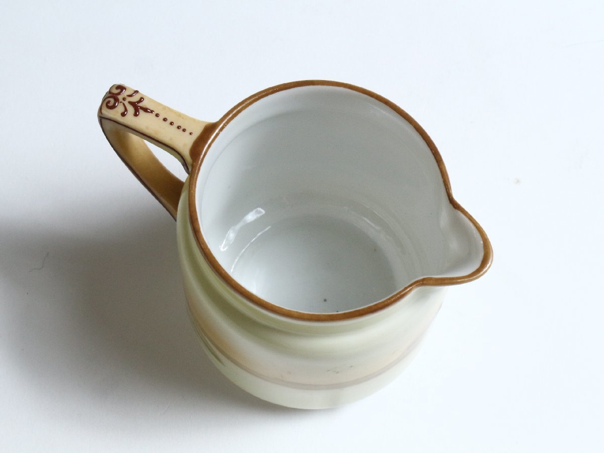  Old Noritake lake . map creamer M-NIPPON seal 1910-1921 year about / Noritake scenery map 