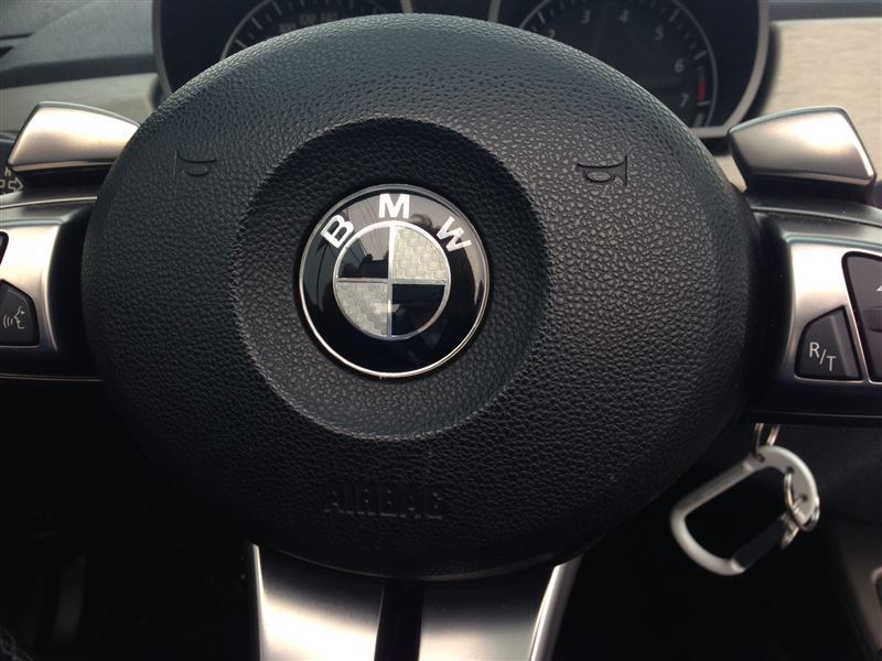 *BMW E92 coupe /M3 2 door for black silver carbon emblem 3 point set / steering gear / trunk / bonnet / engine hood /320/335/ black carbon 