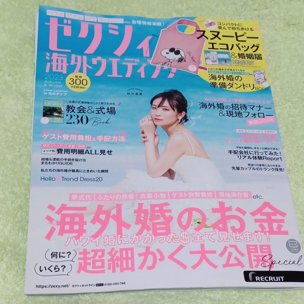 新品 未開封 未使用 ゼクシィ 海外ウェディング 2023秋冬 コンパクトに畳んで持ち歩ける スヌーピー エコバッグ｜PayPayフリマ