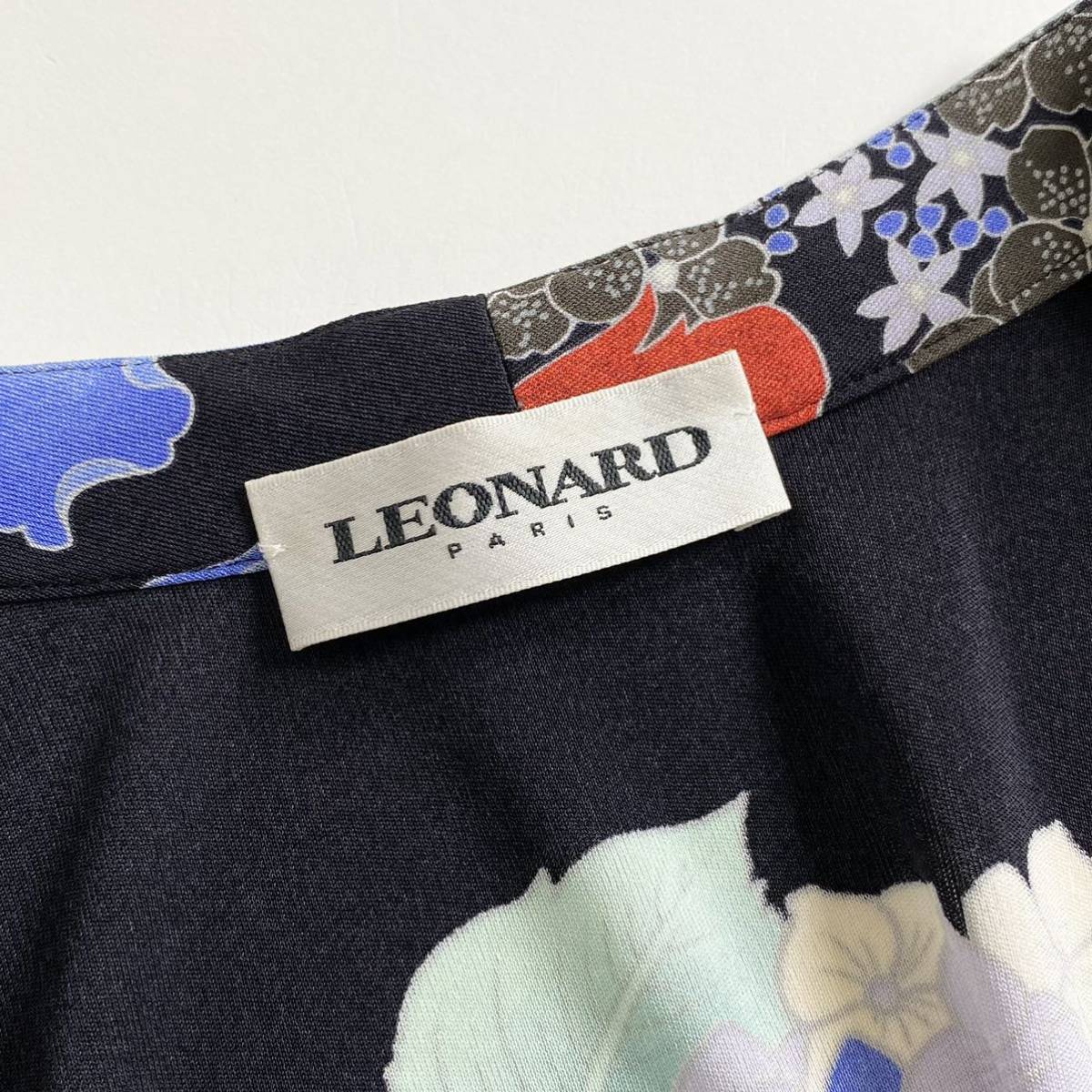 Hh イタリア製 LEONARD レオナール シルク% ロングワンピース