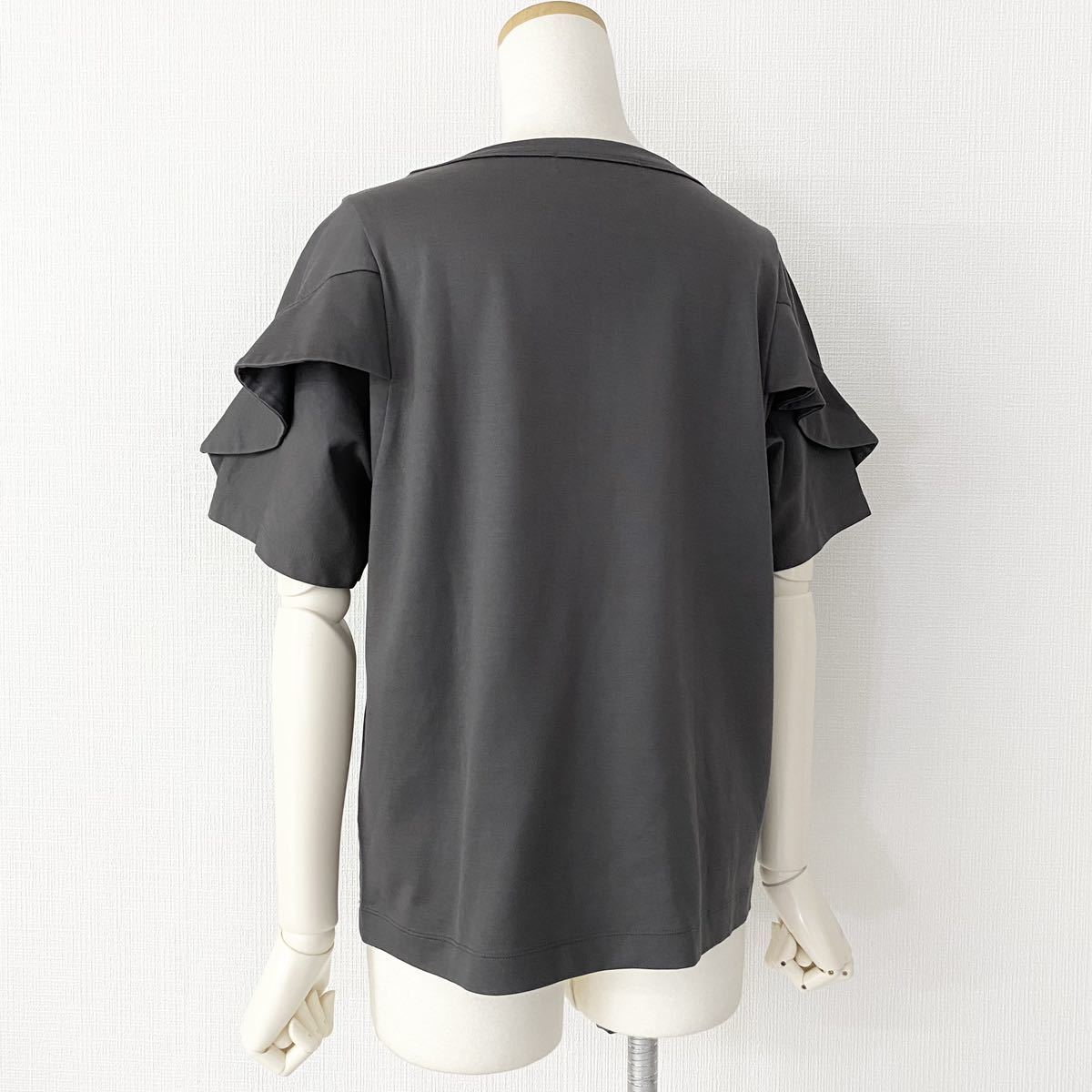 Bh24 SACRA TOKYO サクラ 半袖Tシャツ カットソー フリル袖 38 Mサイズ