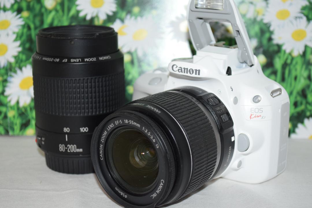 極美品 Canon EOS kiss X7 スマホに転送 ダブルレンズ Yahoo!フリマ（旧）-