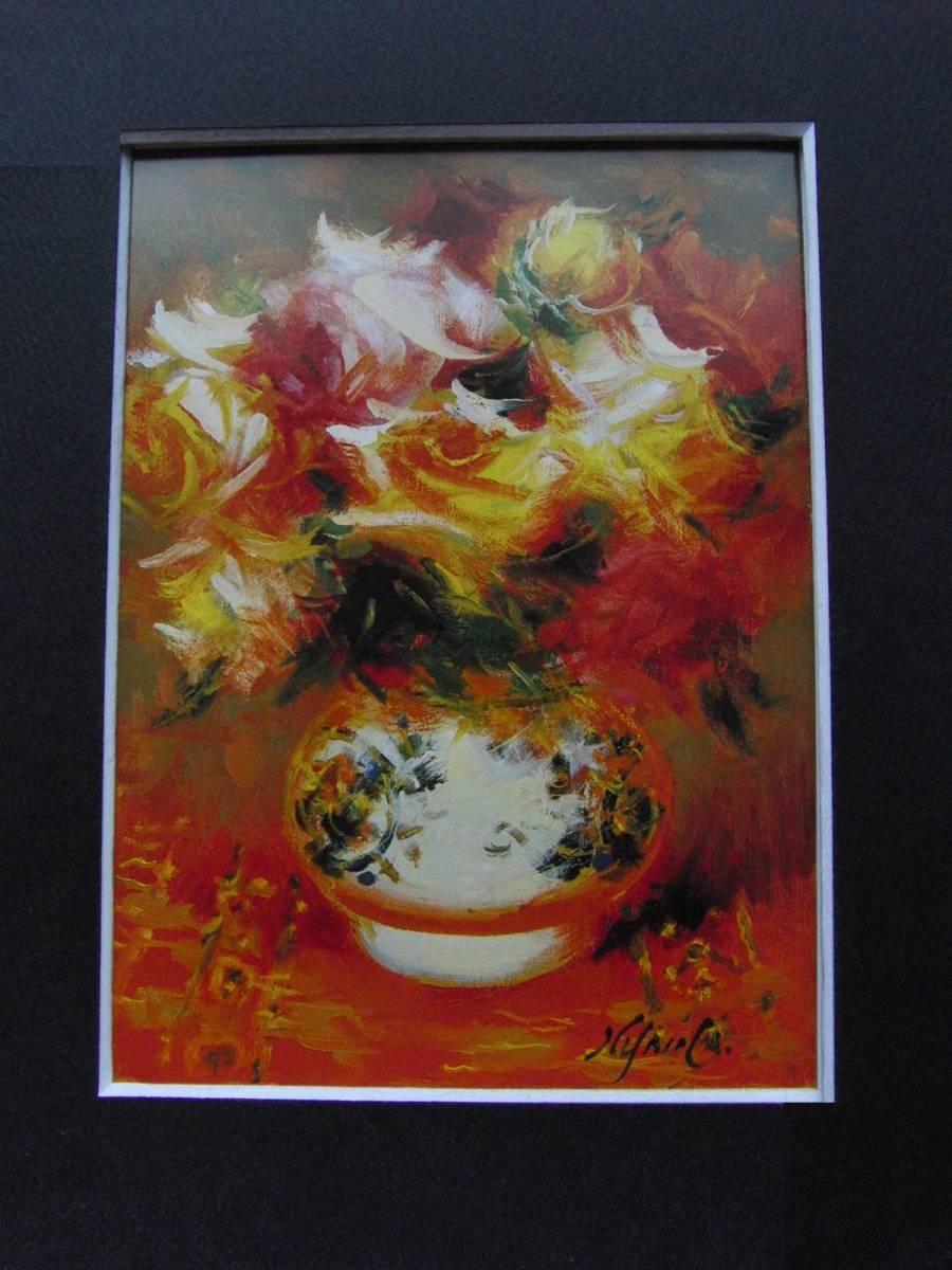  Yamamoto . one,[ rose ], rare book of paintings in print. frame ., order mat attaching * made in Japan new goods amount entering, condition excellent, free shipping 