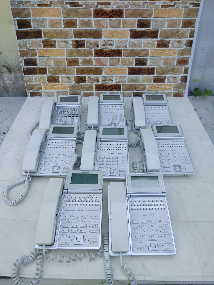 8台セット　IWATSU/岩通 LEVANCIO-S(レバンシオS) 多機能電話機 IX-12KT-N(WHT)※ホワイト