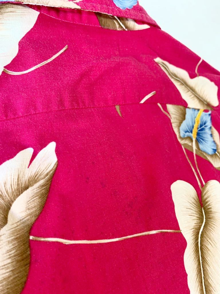VINTAGE SUNMARI FASHIONS アンスリウム アロハシャツ ハワイアンシャツ 半袖シャツ 総柄 ビンテージ アメリカ購入 輸入 古着 ハワイ