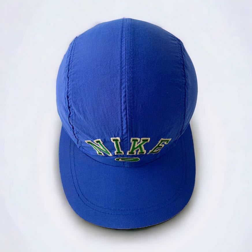 希少 白タグ 90's VINTAGE NIKE CAP 4パネル ナイキ アメリカ購入 輸入 古着 ビンテージ ロゴ スウッシュ ONE SIZE  オールド 帽子 キャップ