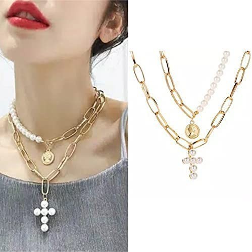 ★ オシャレ パール ネックレス ♪ ペンダント オシャレ チェーン 鎖骨 ネックレス レディース 可愛い アクセサリー 銀 a5_画像10