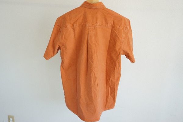【即決】L.L.Bean エルエルビーン メンズ シャツ タグ付き 半袖 オレンジ系 サイズ:M 【831371】_画像3