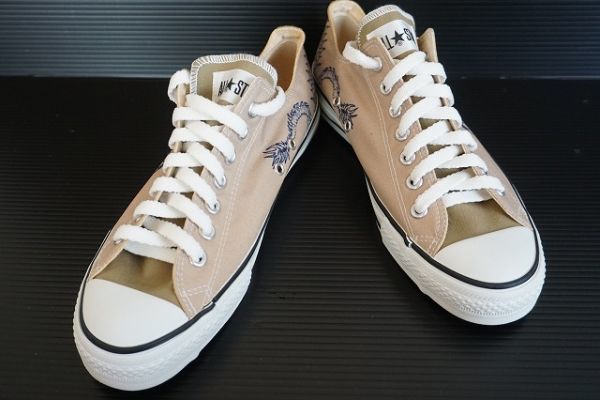 【即決】CONVERSE ALL STAR DT OX コンバース オールスター 美品 スニーカー ローカット シューズ ベージュ系 サイズ:27 【831495】_画像1