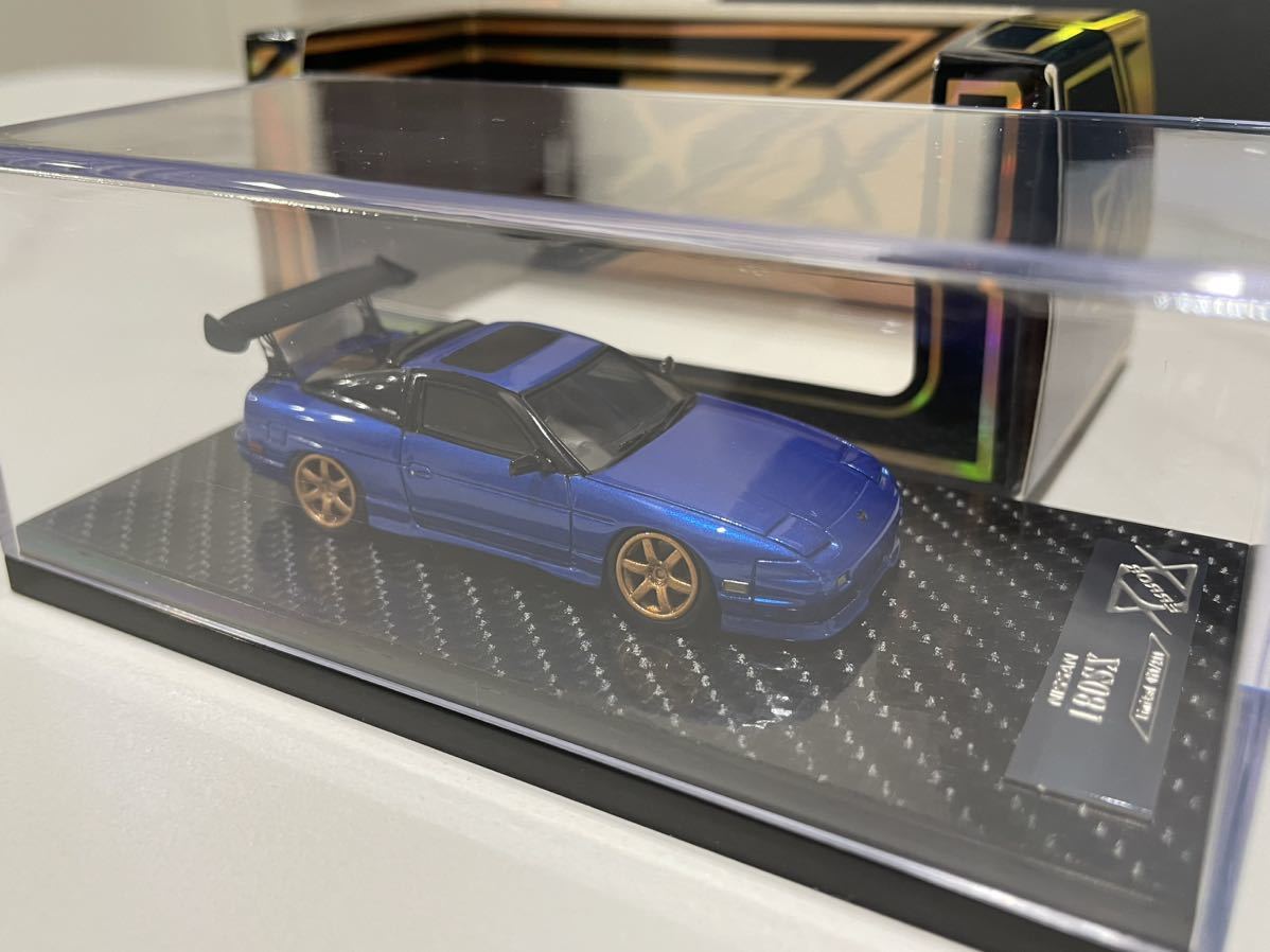 1円スタート 売切 セール 新品 未開封 1/64 error404 エラー404 日産 nissan 180sx 後期 GT ウイング 希少 レジン製モデル ブルー_画像3