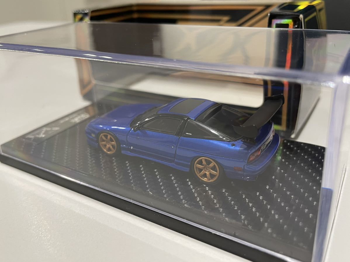 1円スタート 売切 セール 新品 未開封 1/64 error404 エラー404 日産 nissan 180sx 後期 GT ウイング 希少 レジン製モデル ブルー_画像4