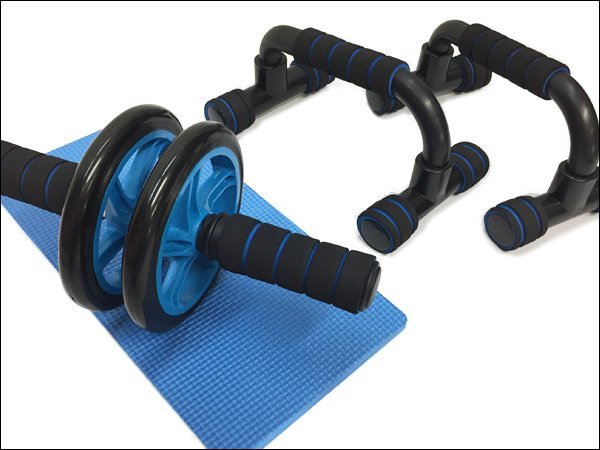 .. roller push up bar set (H) arm establish ...tore knees mat attaching /22