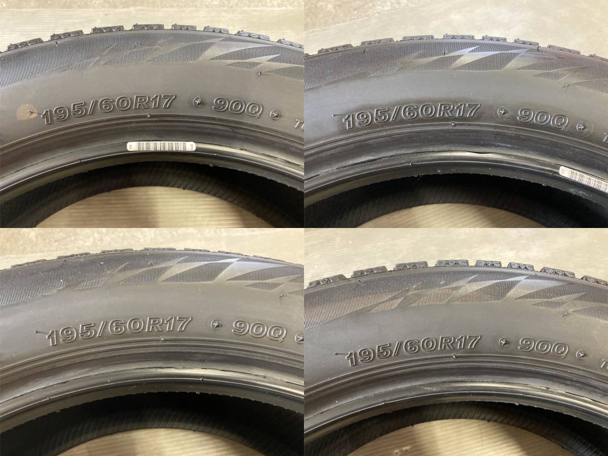 送料無料 【 ブリヂストン ブリザック VRX2 4本 】 195/60R17 20年製 冬タイヤ スタッドレスタイヤ スノータイヤ BRIDGESTONE 【508028】_画像9